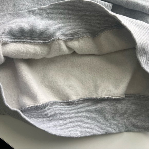 Aritzia Cozy Fleece Mega Raglan Cropped Hoodie Heather Chrome - Picture 6 of 7